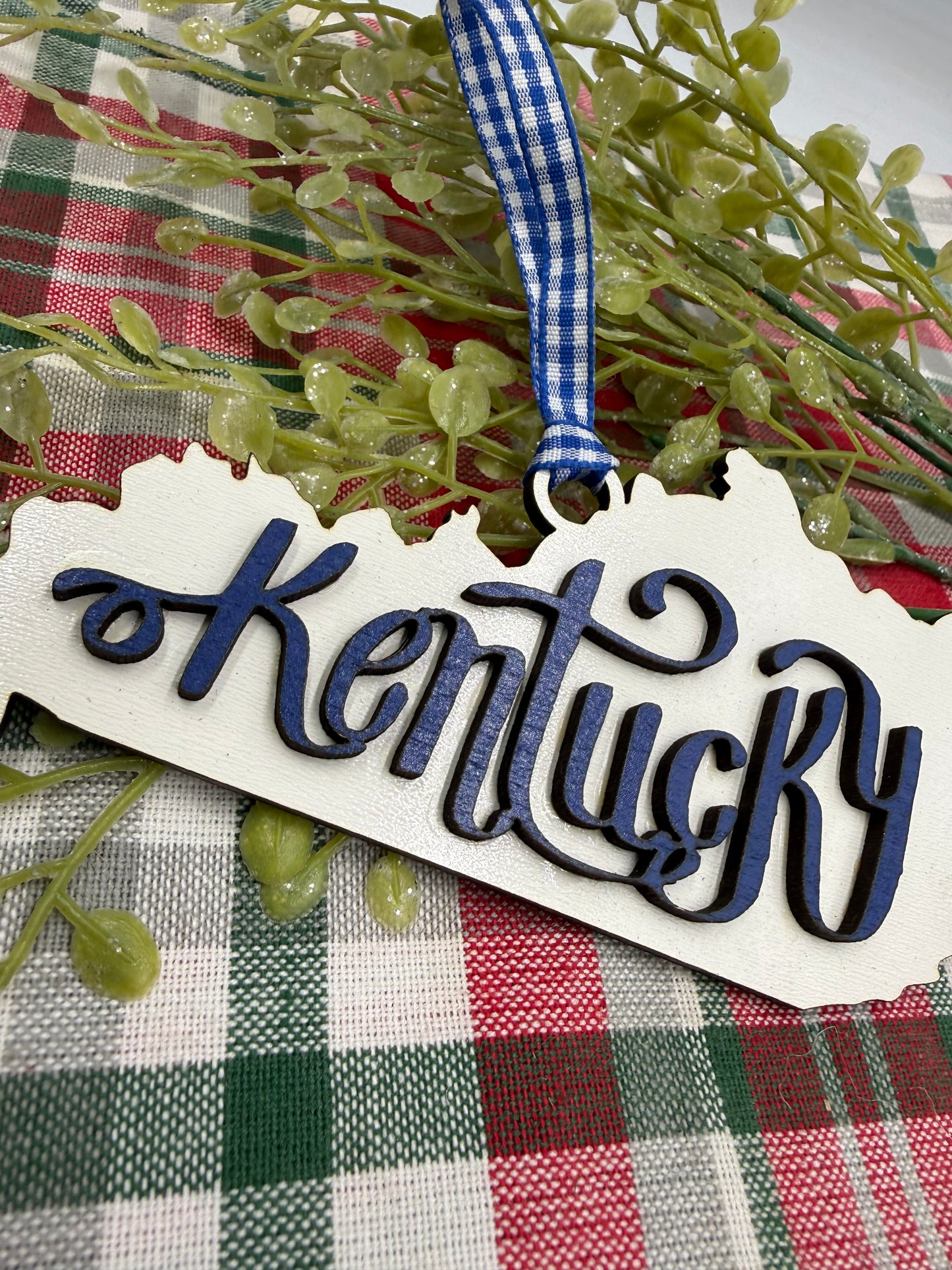 Kentucky Blue & White Christmas Ornament for your Kentucky Tree!