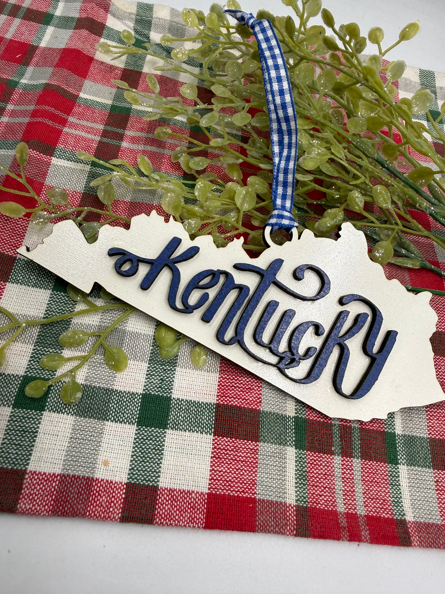 Kentucky Blue & White Christmas Ornament for your Kentucky Tree!