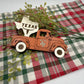 Texas Old Truck State Pride Big Tex Orange Christmas Ornament Tree Decor