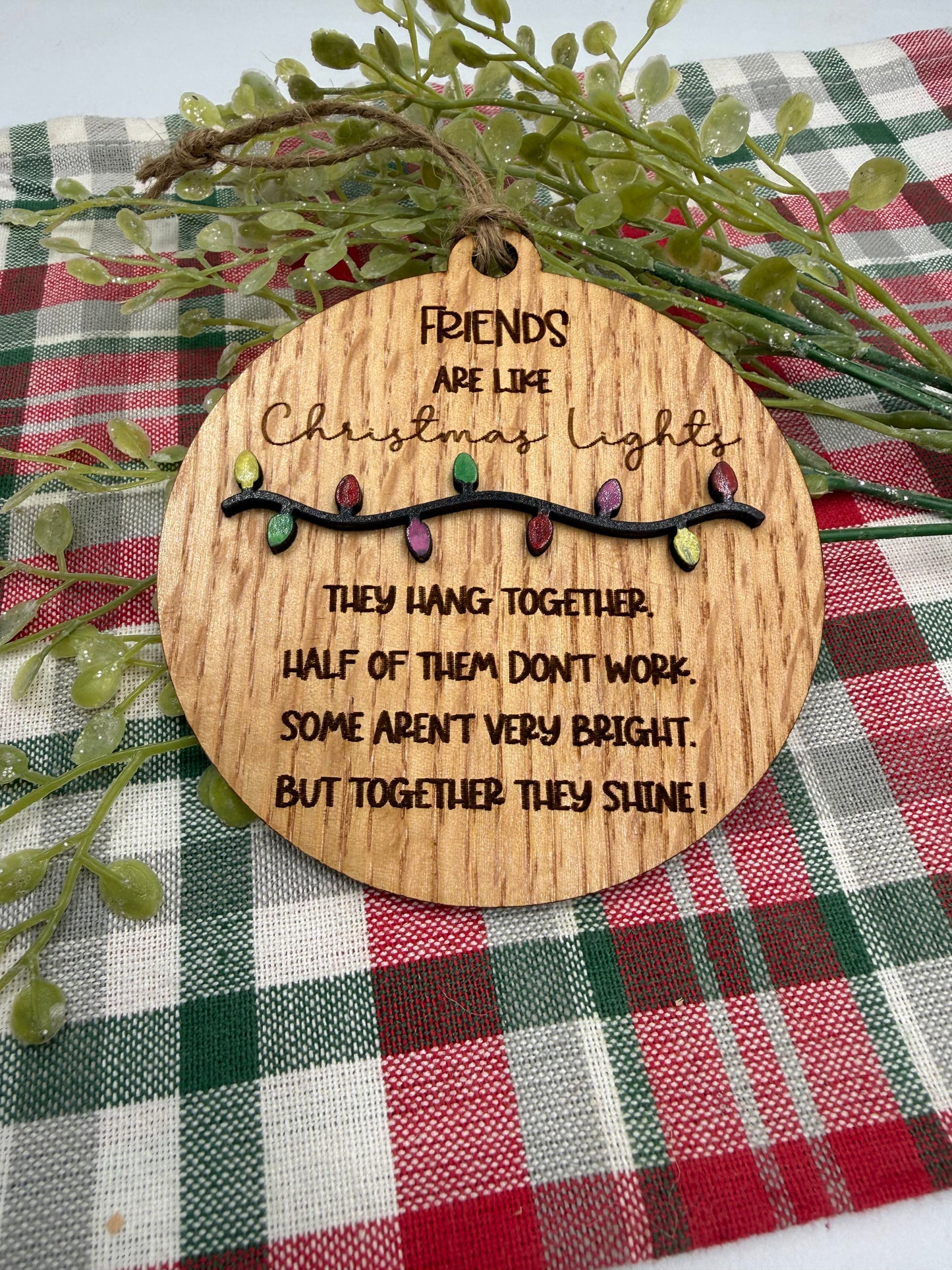 Friendship Christmas Lights Ornament Gift for Your Friends