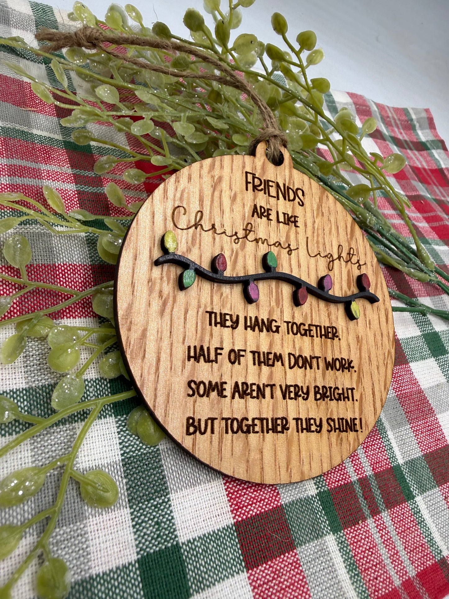 Friendship Christmas Lights Ornament Gift for Your Friends