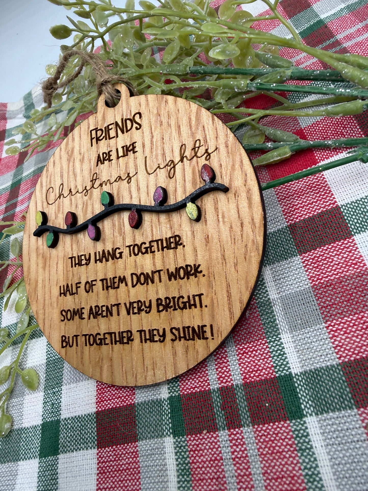 Friendship Christmas Lights Ornament Gift for Your Friends