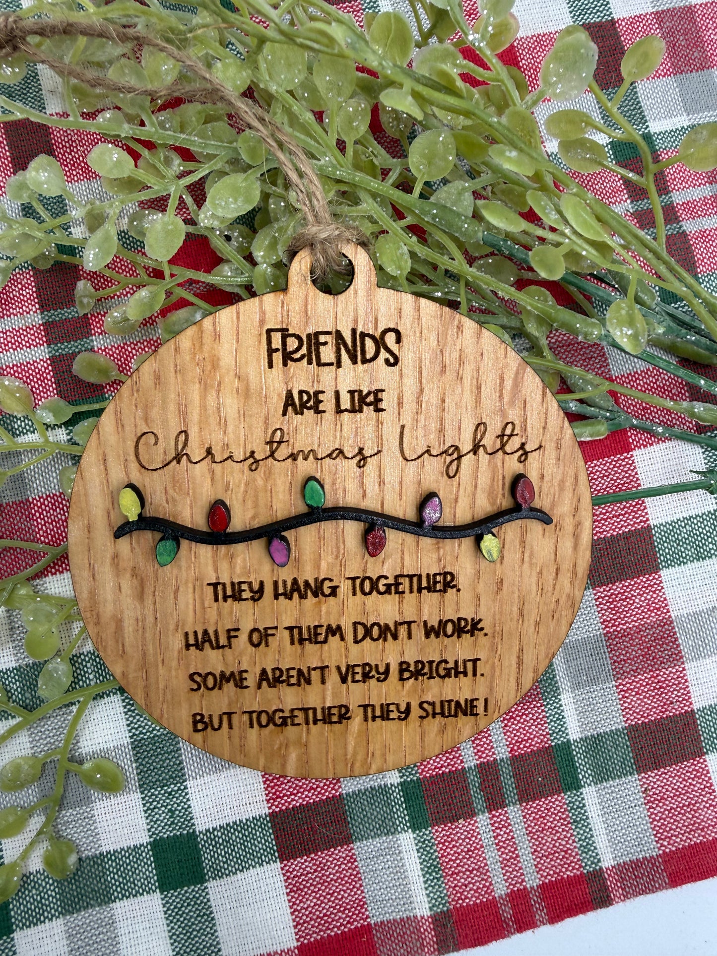 Friendship Christmas Lights Ornament Gift for Your Friends