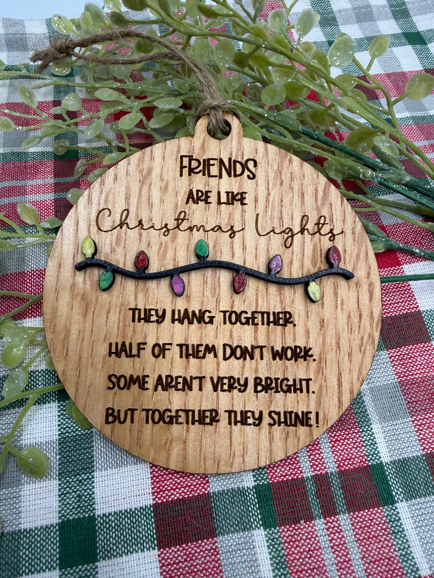 Friendship Christmas Lights Ornament Gift for Your Friends
