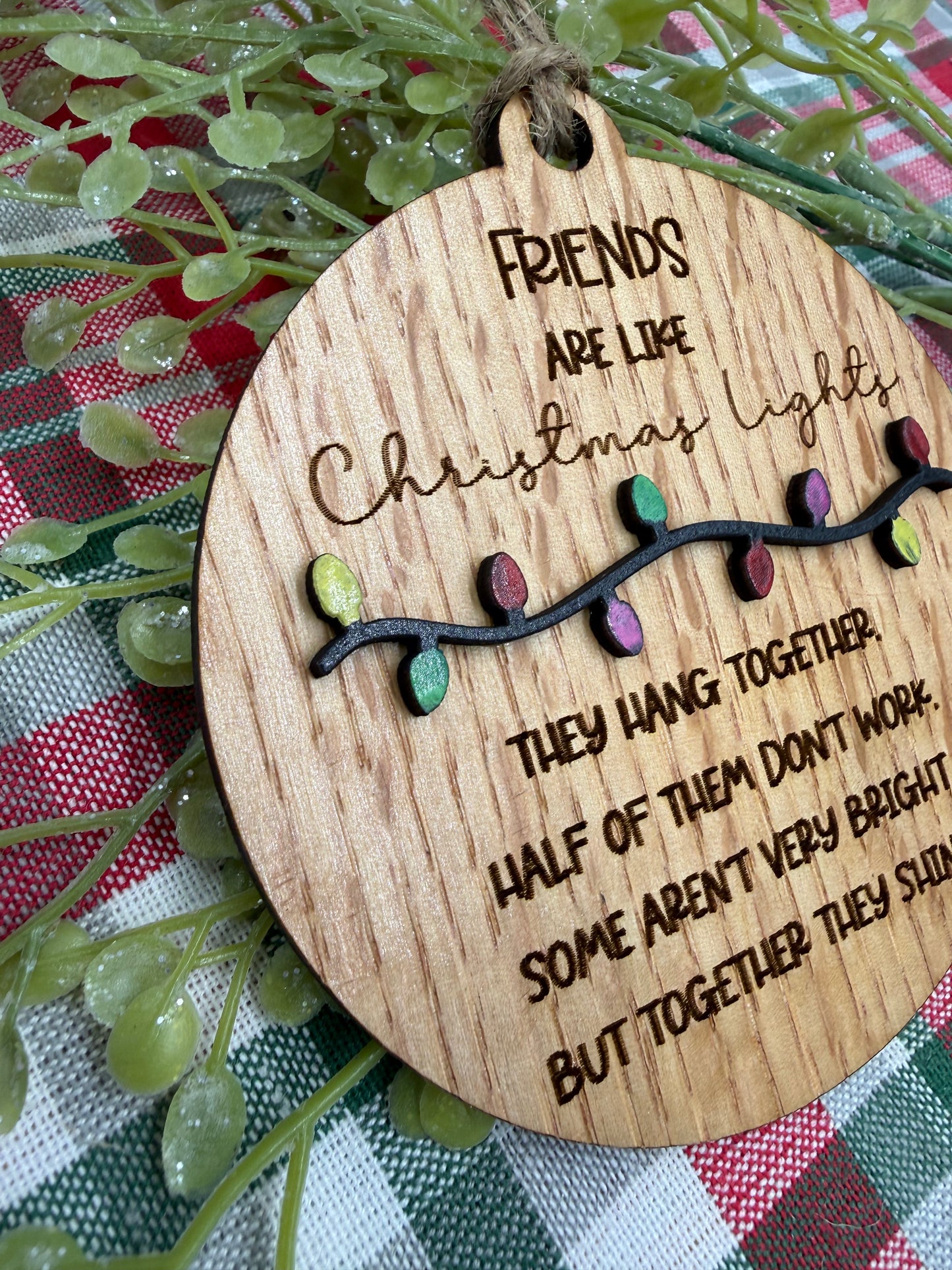 Friendship Christmas Lights Ornament Gift for Your Friends