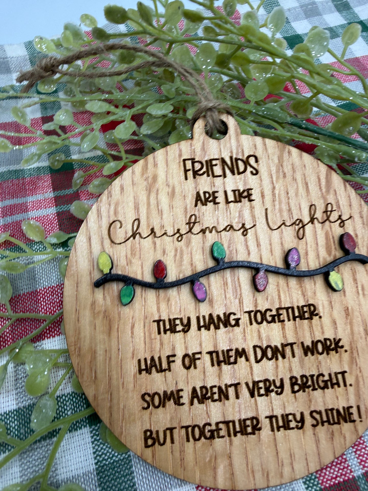 Friendship Christmas Lights Ornament Gift for Your Friends