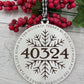 Zip Code Ornament for Christmas Ornament for Home Ornament Hometown Gift for New Home Zip Code