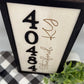 Farmhouse Zip Code City State Sign – Personalized Rustic Wood Sign | Custom Home Town Wall Décor | Housewarming Gift for New Home
