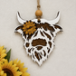 Personalized Highland Cow Car Charm