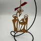 Actual wooden nativity ornament, 5 inches tall and 3 inches wide