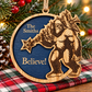 Personalized Bigfoot Believe ornament with The Smiths sample name