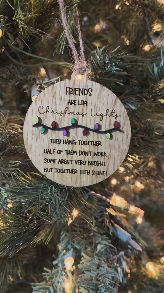 Friendship Christmas Lights Ornament Gift for Your Friends