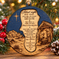 Silent Night nativity wooden Christmas ornament