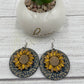 SUNFLOWER EARRINGS Turquoise Blue Jewelry Designer Beautiful Western Design Boutique Southern