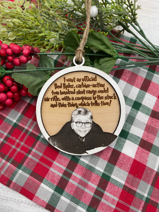 Christmas Story Inspired Ralphie Red Ryder Christmas Ornament