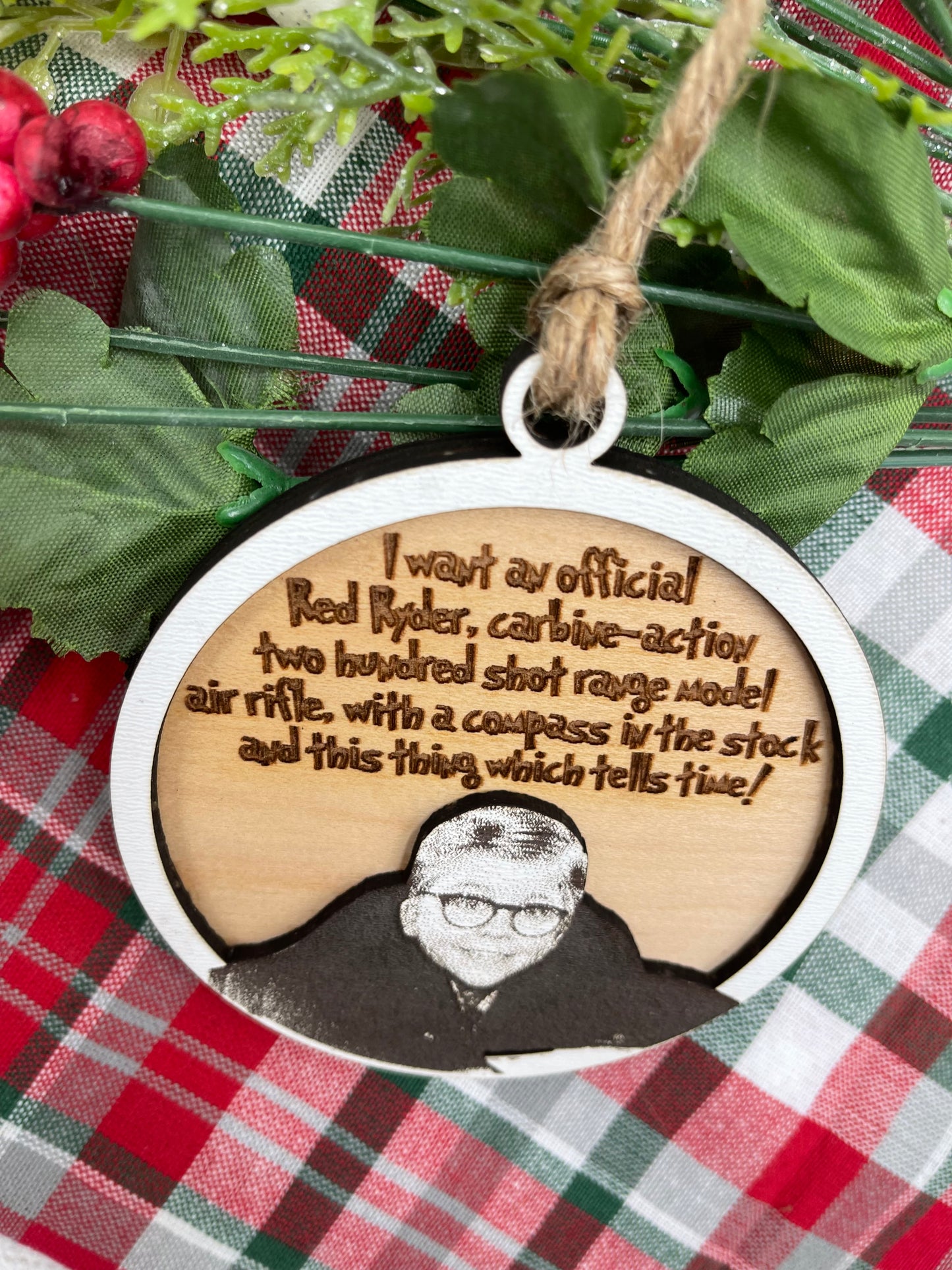 Christmas Story Inspired Ralphie Red Ryder Christmas Ornament