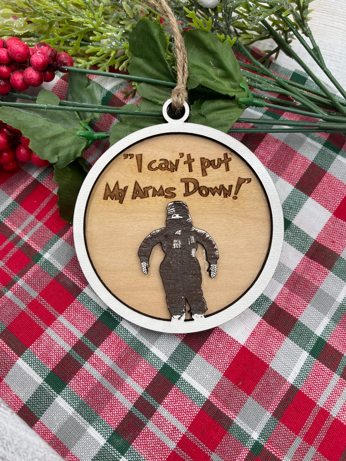 Christmas Story Inspired Randy I Can't Put My Arms Down Christmas Ornament