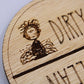 DISHWASHER Magnet, Clean Dirty Magnet, Peanuts, Strong Plywood Engraved Modern Magnets, Inspired Dishwasher Circle Magnet