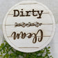 CLEAN DIRTY Farmhouse Inspired Dishwasher Magnet - Shiplap Look - Clean Dirty