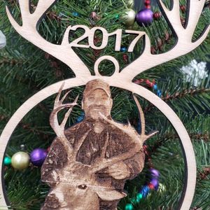 Sportsman's Christmas Ornament - Hunting & Fishing - Deer Elk Fish Christmas Gift