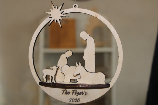 5" Nativity Ornament - Personalization Available
