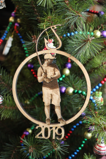 Sportsman's Christmas Ornament - Hunting & Fishing - Deer Elk Fish Christmas Gift